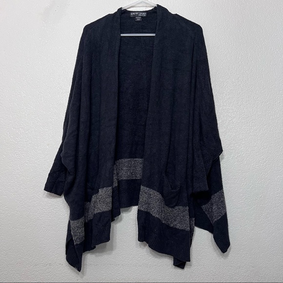 Barefoot Dreams Cozychic Lite cliffside wrap black graphite one size - Picture 2 of 9